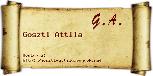 Gosztl Attila névjegykártya